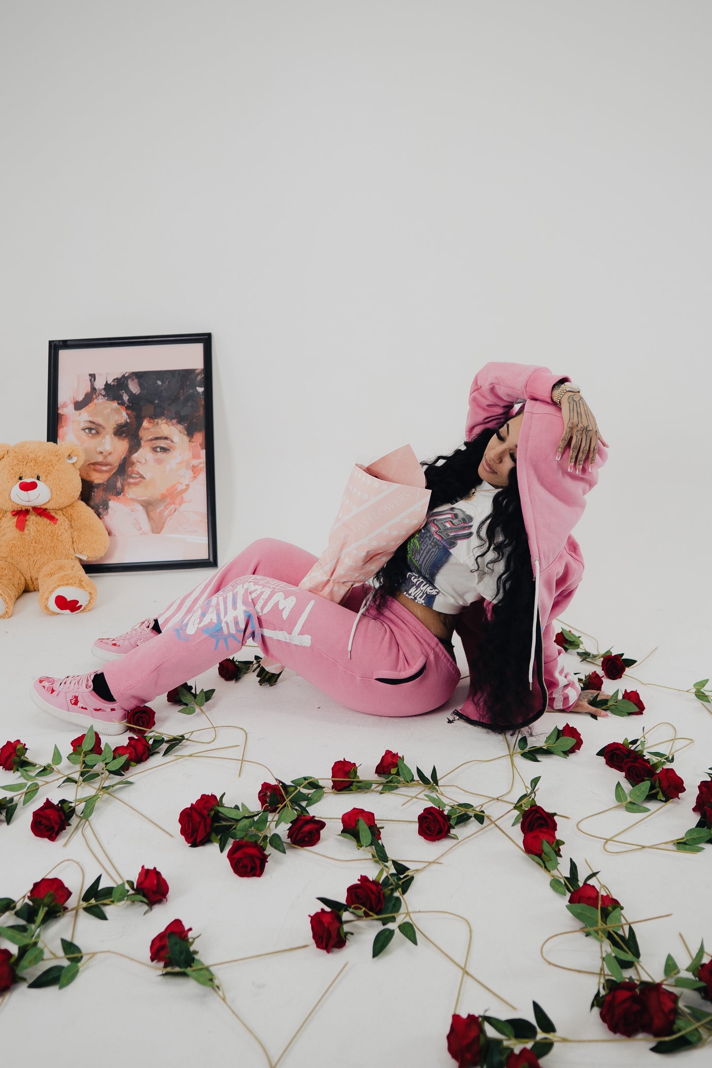 TWT ATTIRE SWEATSUIT-Pink